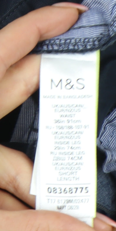 Marks and Spencer Blue Harbour Men's Blue 36R Chino Trousers