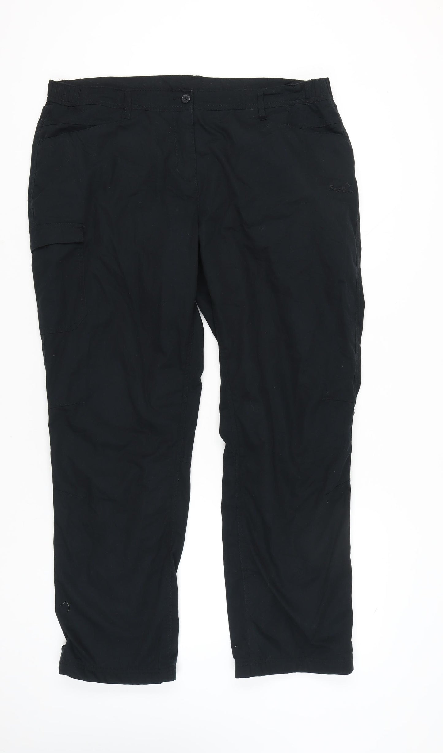Peter Storm Womens Black Size 18 Cargo Trousers Outdoor Workwear