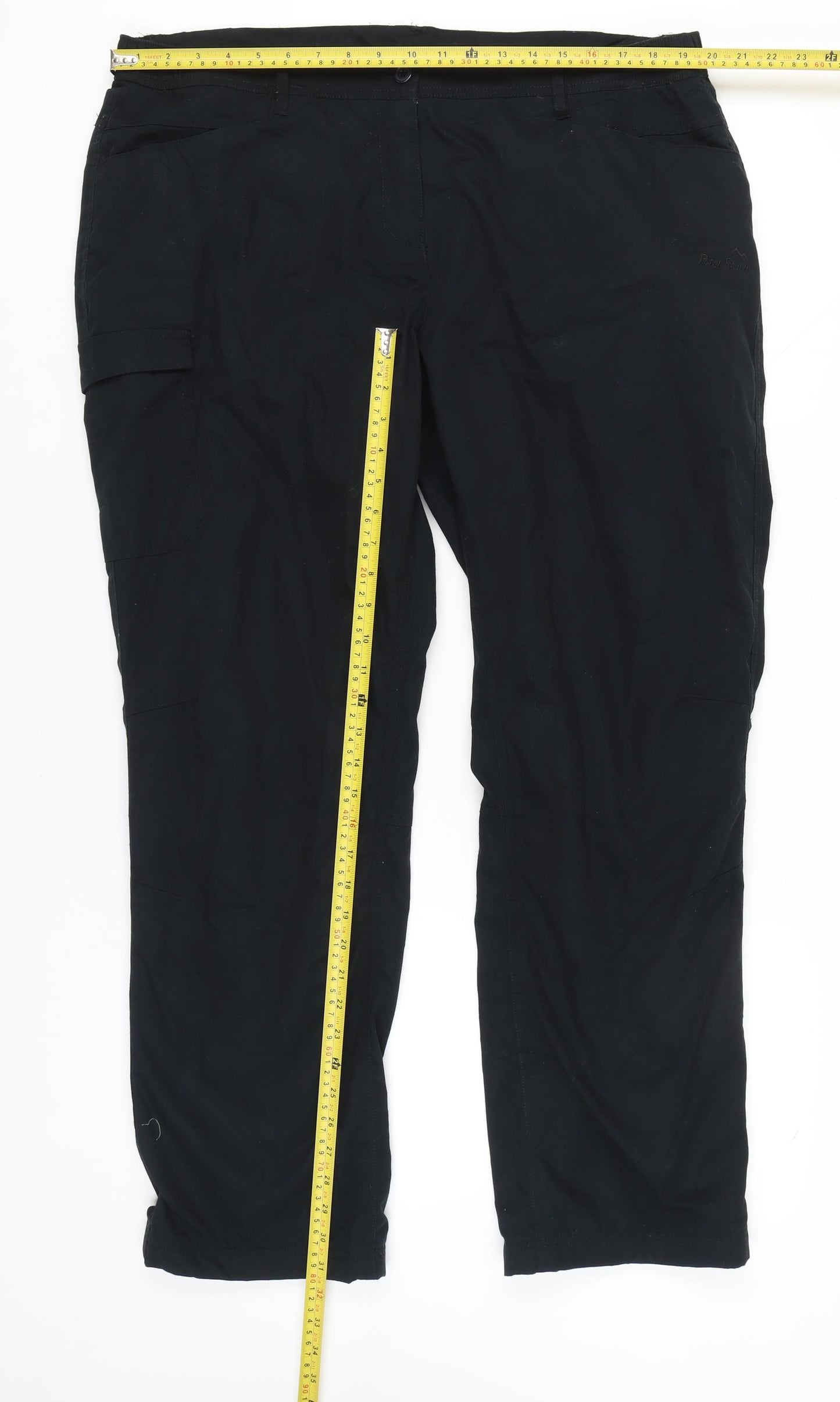 Peter Storm Womens Black Size 18 Cargo Trousers Outdoor Workwear