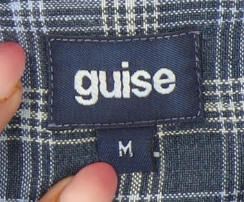 Guise Men's Blue Check Long Sleeve Button-Up Shirt M