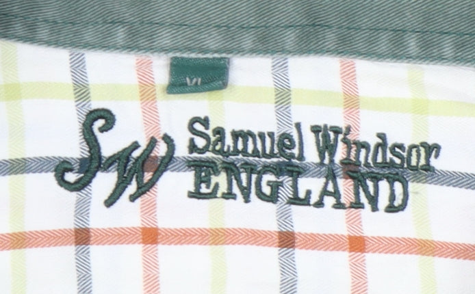 Samuel Windsor Mens Multicoloured Check Cotton Long Sleeve Shirt XL