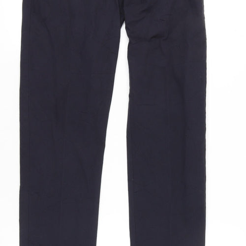 Marks and Spencer Men's Blue Regular Fit Chino Trousers 30W 33L