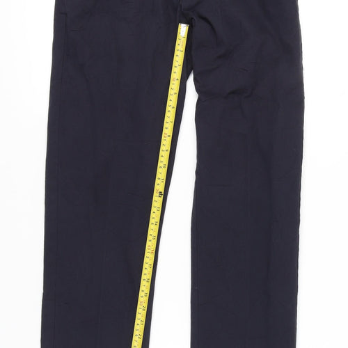 Marks and Spencer Men's Blue Regular Fit Chino Trousers 30W 33L