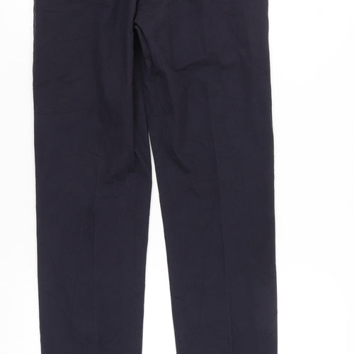 Marks and Spencer Men's Blue Regular Fit Chino Trousers 30W 33L