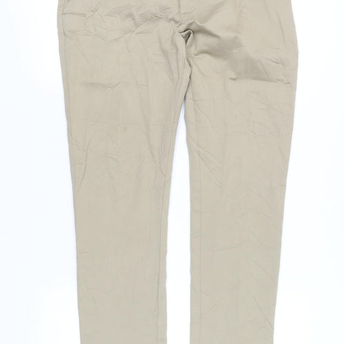 Marks and Spencer Men's Beige Chino Trousers 34W 31L Regular Fit
