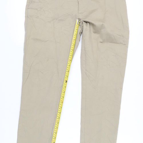 Marks and Spencer Men's Beige Chino Trousers 34W 31L Regular Fit