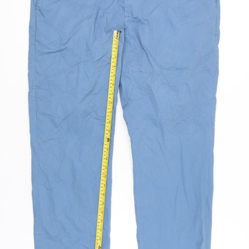 Marks and Spencer Blue Harbour Mens Blue Chino Trousers 38W 31L Regular Fit