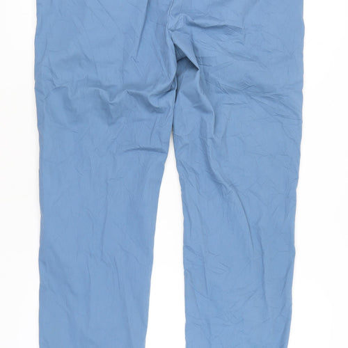 Marks and Spencer Blue Harbour Mens Blue Chino Trousers 38W 31L Regular Fit