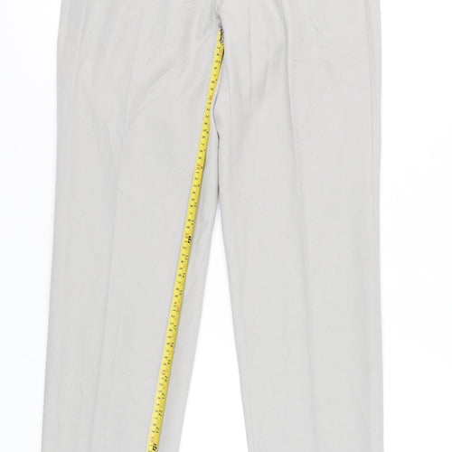 Marks and Spencer Men's Grey 30in Waist Regular Fit Dress Pants