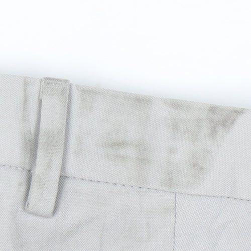 Marks and Spencer Men's Grey 30in Waist Regular Fit Dress Pants