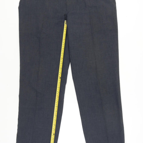 Marks & Spencer Men's Grey 32W 31L Regular Fit Dress Trousers Wool Blend