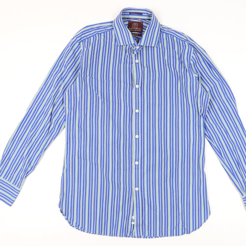 Marks & Spencer Men’s Blue Striped Slim Fit Shirt 16in Collar 42in Chest