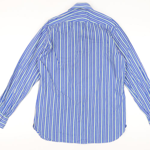 Marks & Spencer Men’s Blue Striped Slim Fit Shirt 16in Collar 42in Chest