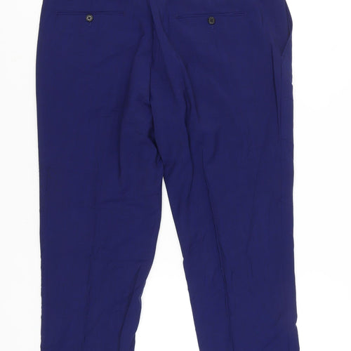 Marks and Spencer Women's Blue 38in Wool Blend Tailored Dress Pants