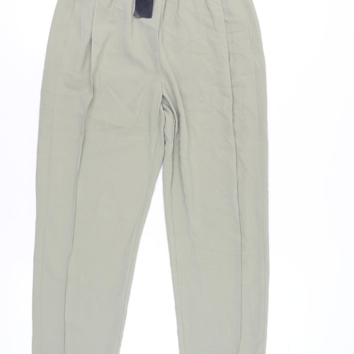 Marks and Spencer Women Green Size 8 Straight Leg Trousers