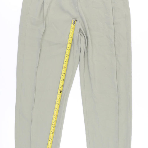 Marks and Spencer Women Green Size 8 Straight Leg Trousers