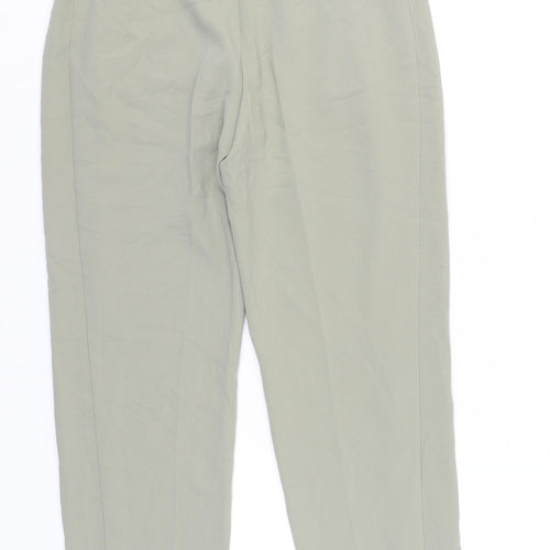 Marks and Spencer Women Green Size 8 Straight Leg Trousers