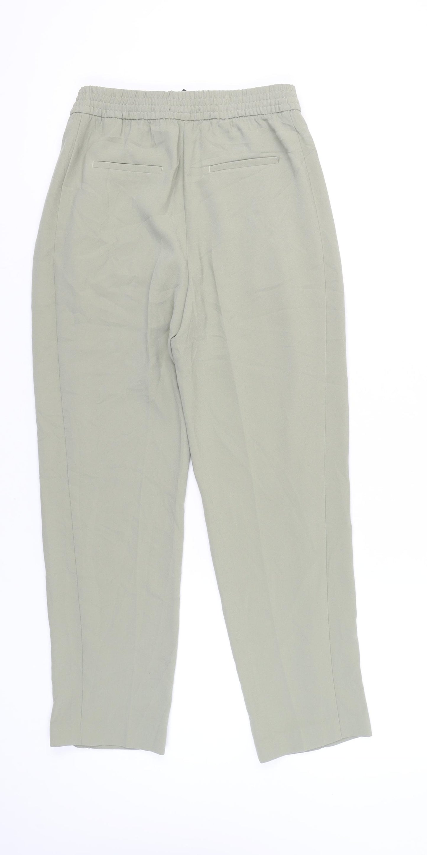 Marks and Spencer Women Green Size 8 Straight Leg Trousers