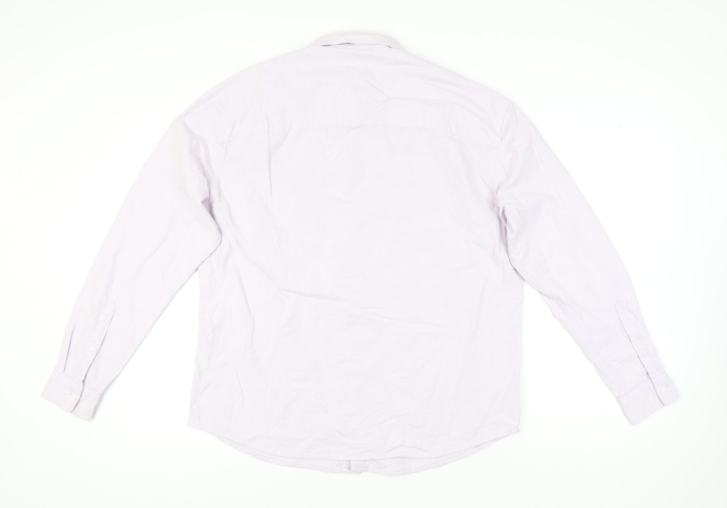 ASOS DESIGN Men’s Purple Cotton Oxford Button-Up Shirt M