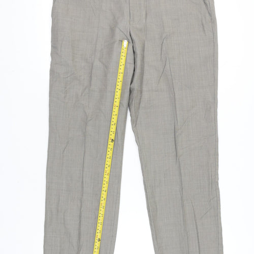 Marks and Spencer Men’s Grey Wool Dress Pants 36W 31L Straight Leg