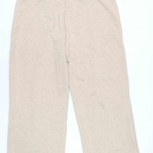 Marks and Spencer Women Beige Size 14 Straight Leg Trousers