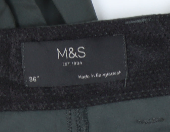 Marks and Spencer Men’s Green 36 Cargo Shorts Cotton Polyamide
