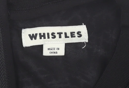 Whistles Women’s Black Geometric Shift Dress Size 12 Knee Length