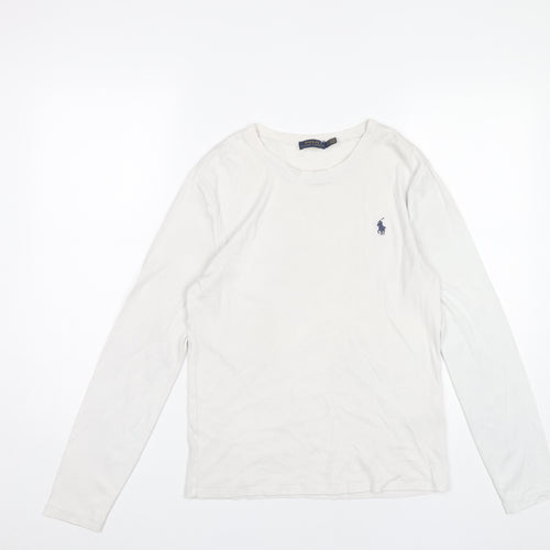Polo Ralph Lauren Women’s White Long Sleeve Cotton T-Shirt L