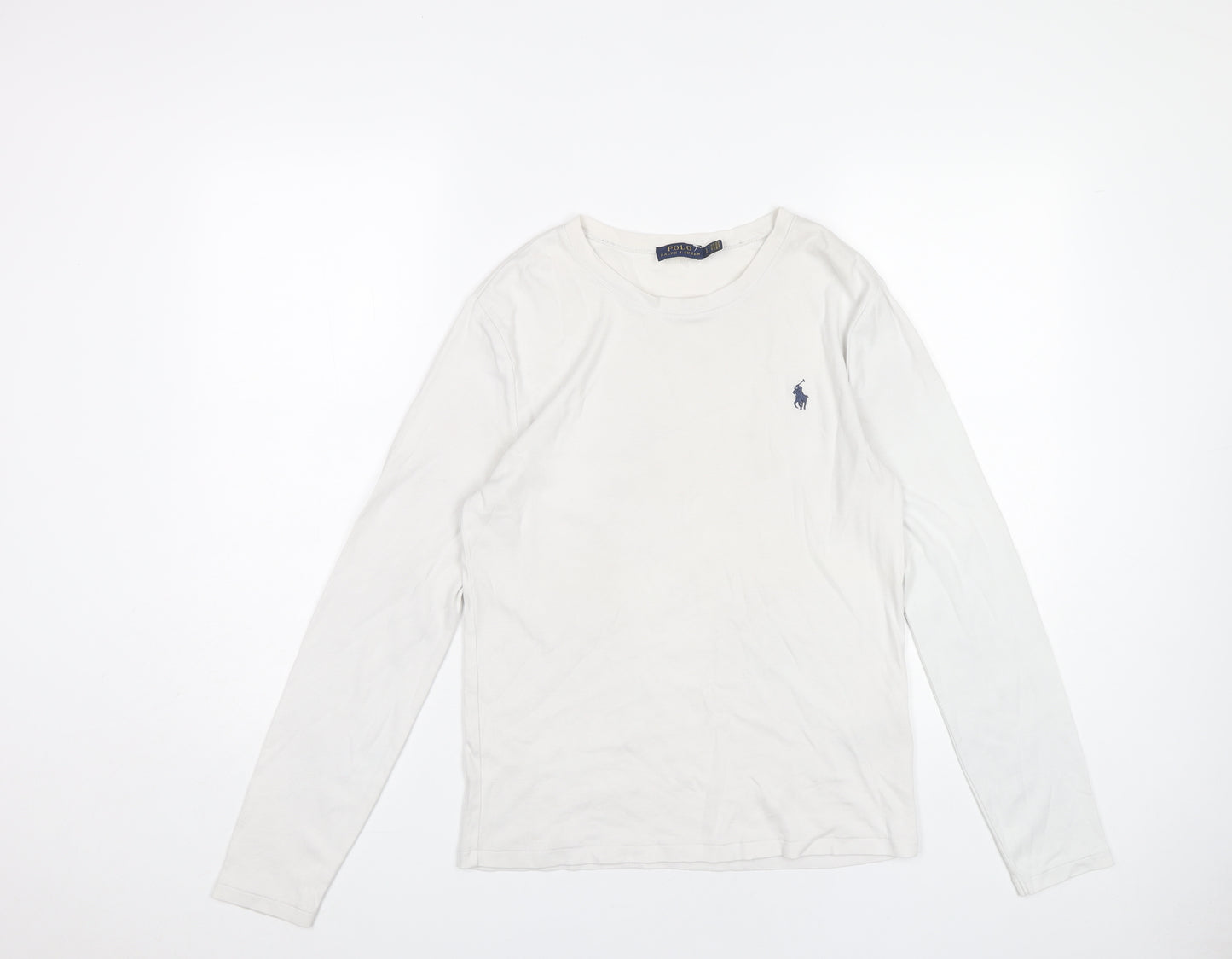 Polo Ralph Lauren Women’s White Long Sleeve Cotton T-Shirt L