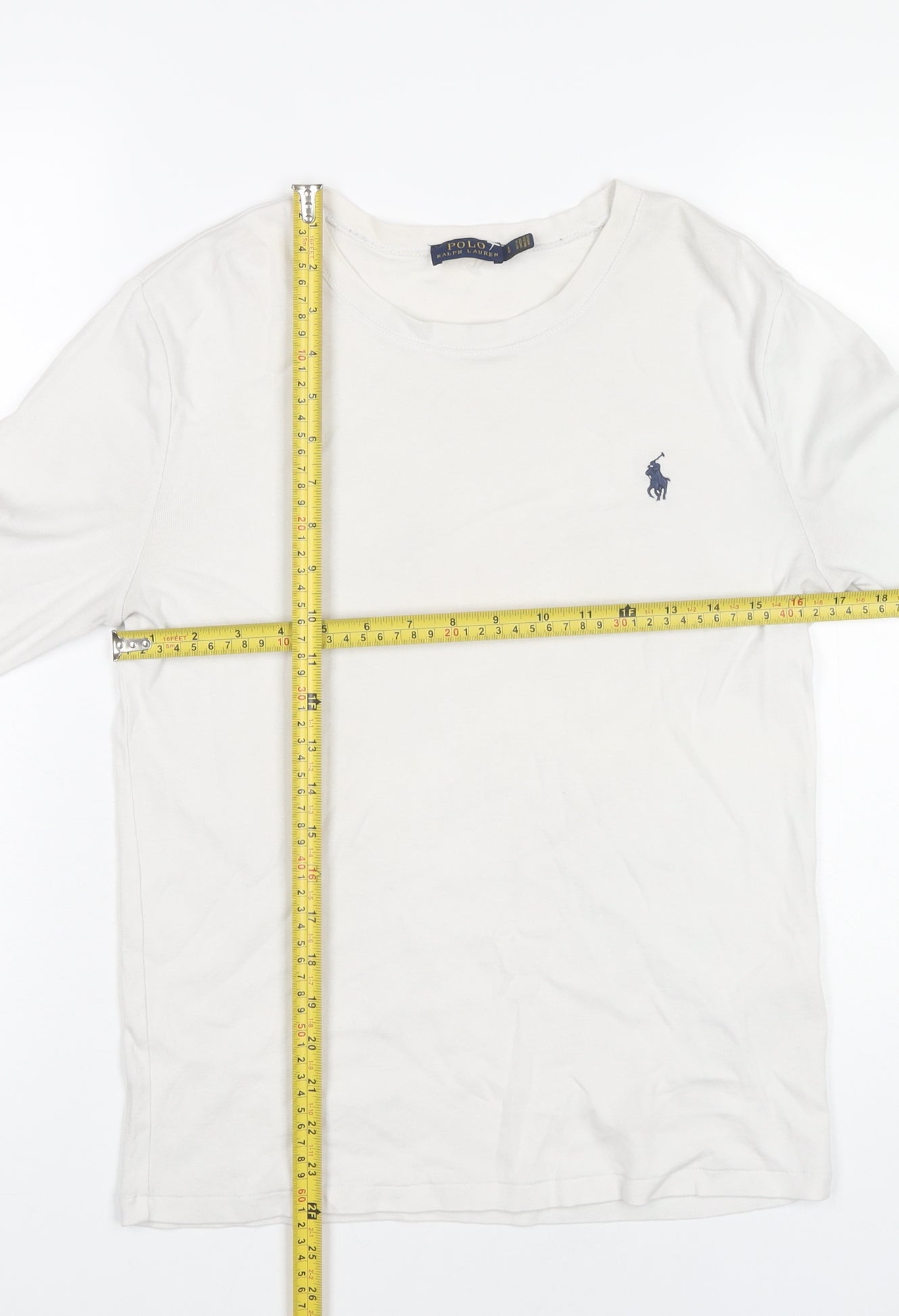 Polo Ralph Lauren Women’s White Long Sleeve Cotton T-Shirt L
