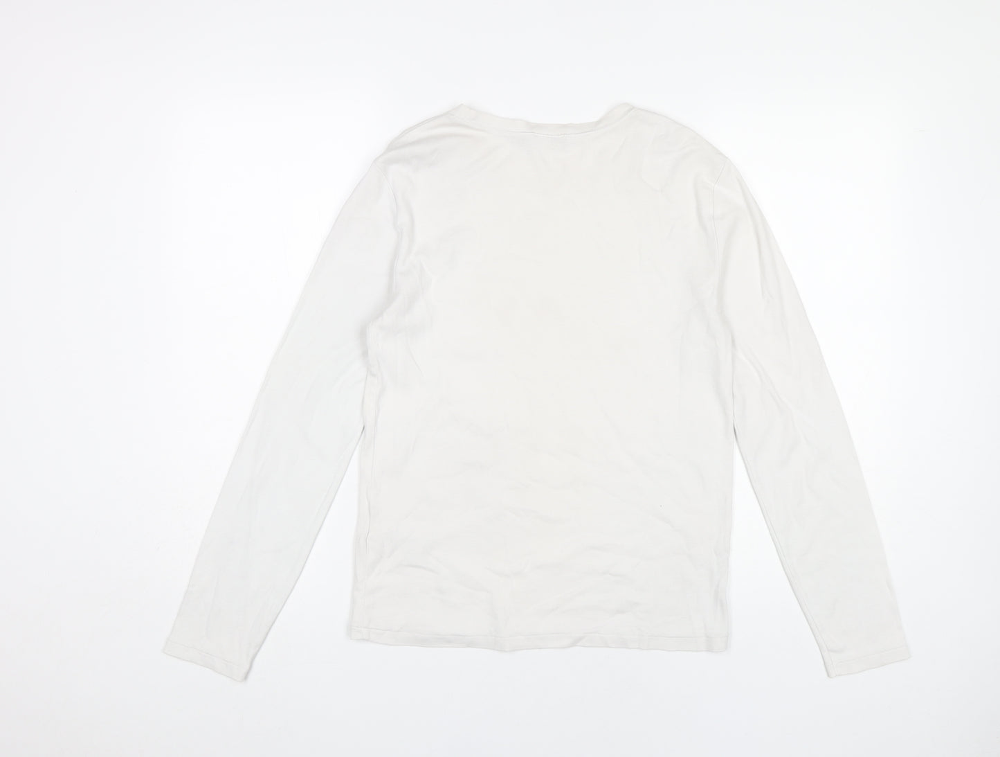 Polo Ralph Lauren Women’s White Long Sleeve Cotton T-Shirt L