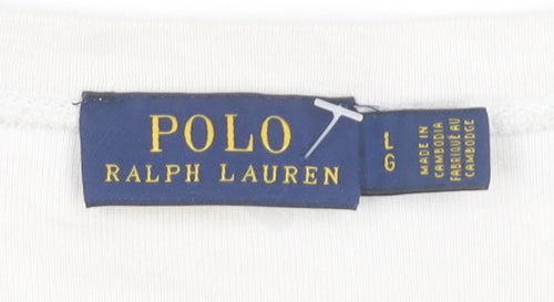 Polo Ralph Lauren Women’s White Long Sleeve Cotton T-Shirt L