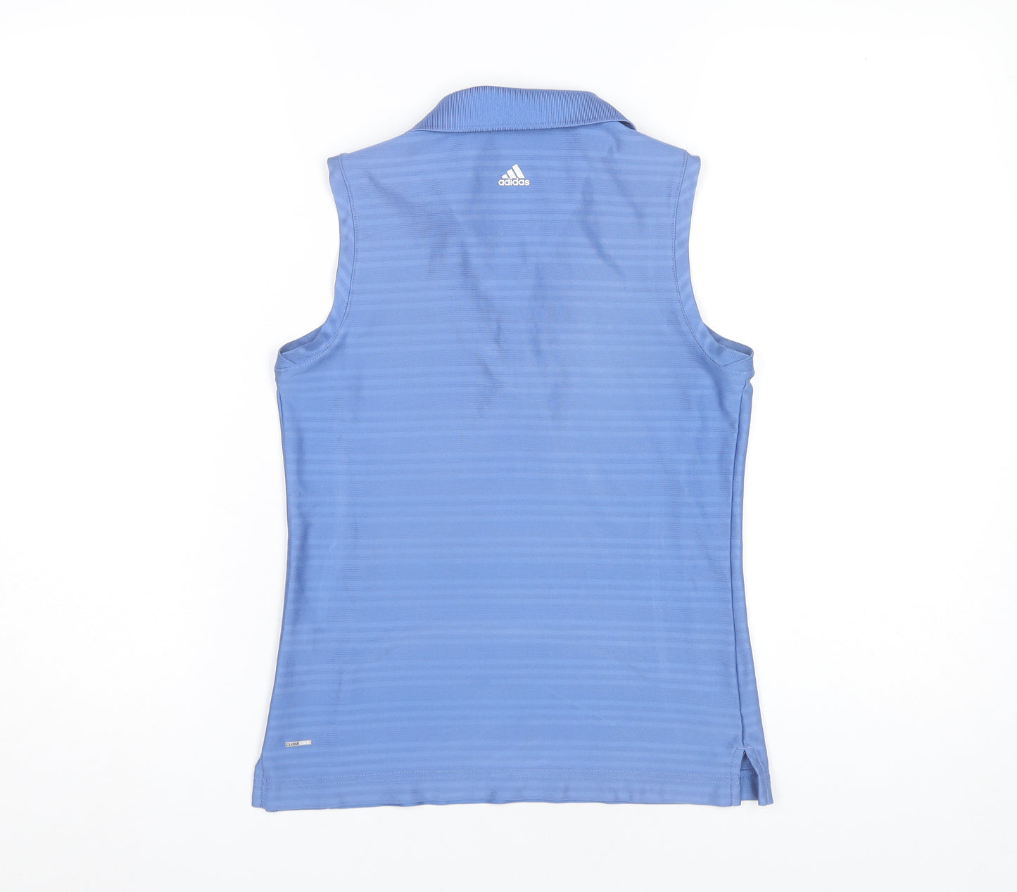 Adidas Womens Blue Golf Polo Top Size 10 Sleeveless ClimaCool