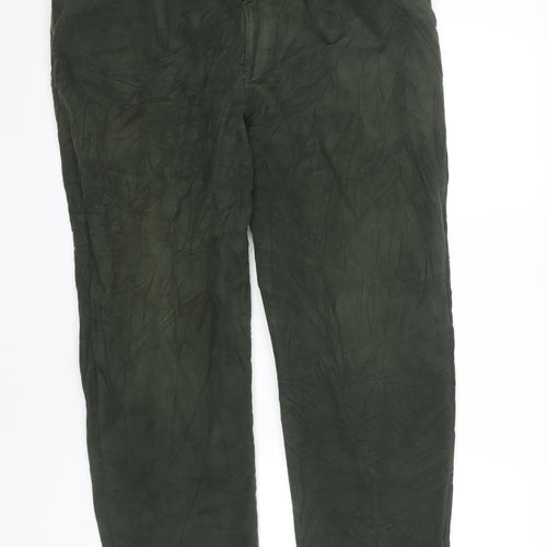 Conqueror Men’s Green Chino Trousers 38R Regular Fit Cotton Straight Leg