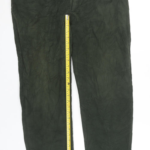 Conqueror Men’s Green Chino Trousers 38R Regular Fit Cotton Straight Leg