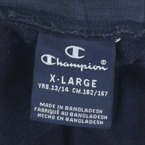 Champion Boys Blue 13-14Y Jogger Trousers Fleece Elastic Waist Pockets