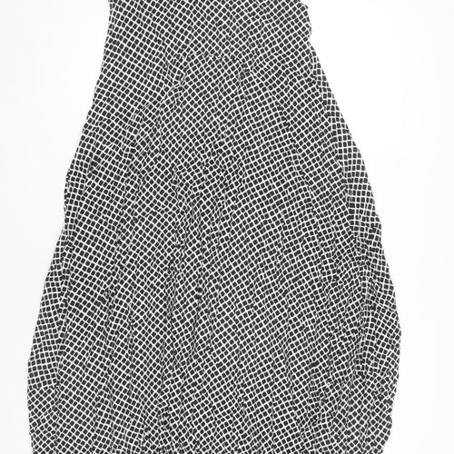 Hush Women’s Black Geometric Long Tank Dress Size S Sleeveless Summer