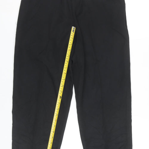 Briggs Womens Black Size 10 Straight Leg Trousers Elastic Waist