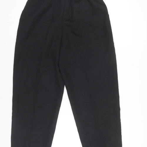 Briggs Womens Black Size 10 Straight Leg Trousers Elastic Waist