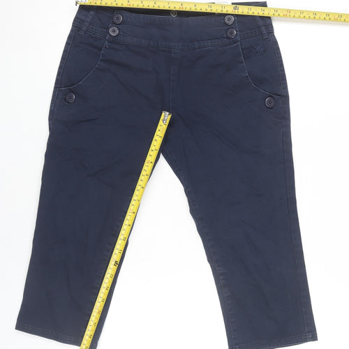 Henri Lloyd Women’s Blue Cotton Capri Trousers Size 8 Slim Fit