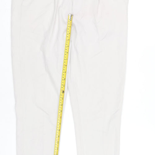 ASOS DESIGN Men's Beige Slim Tapered Pleated Trousers 34W 32L