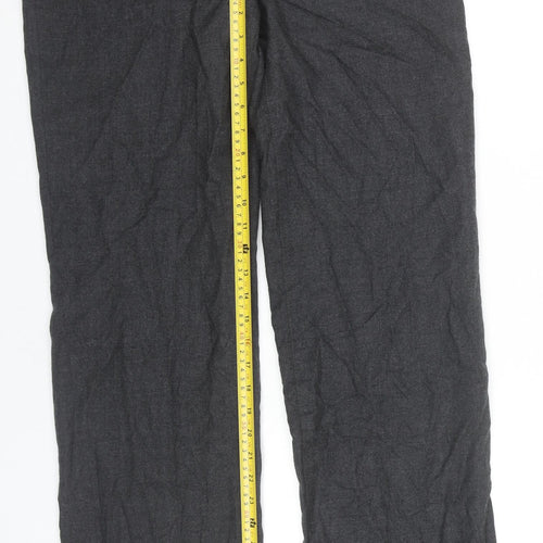 Tommy Hilfiger Women Grey Wool Blend Dress Pants Size 10 Straight Leg