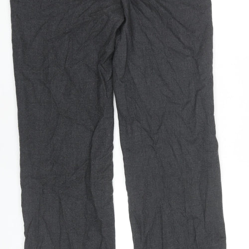 Tommy Hilfiger Women Grey Wool Blend Dress Pants Size 10 Straight Leg