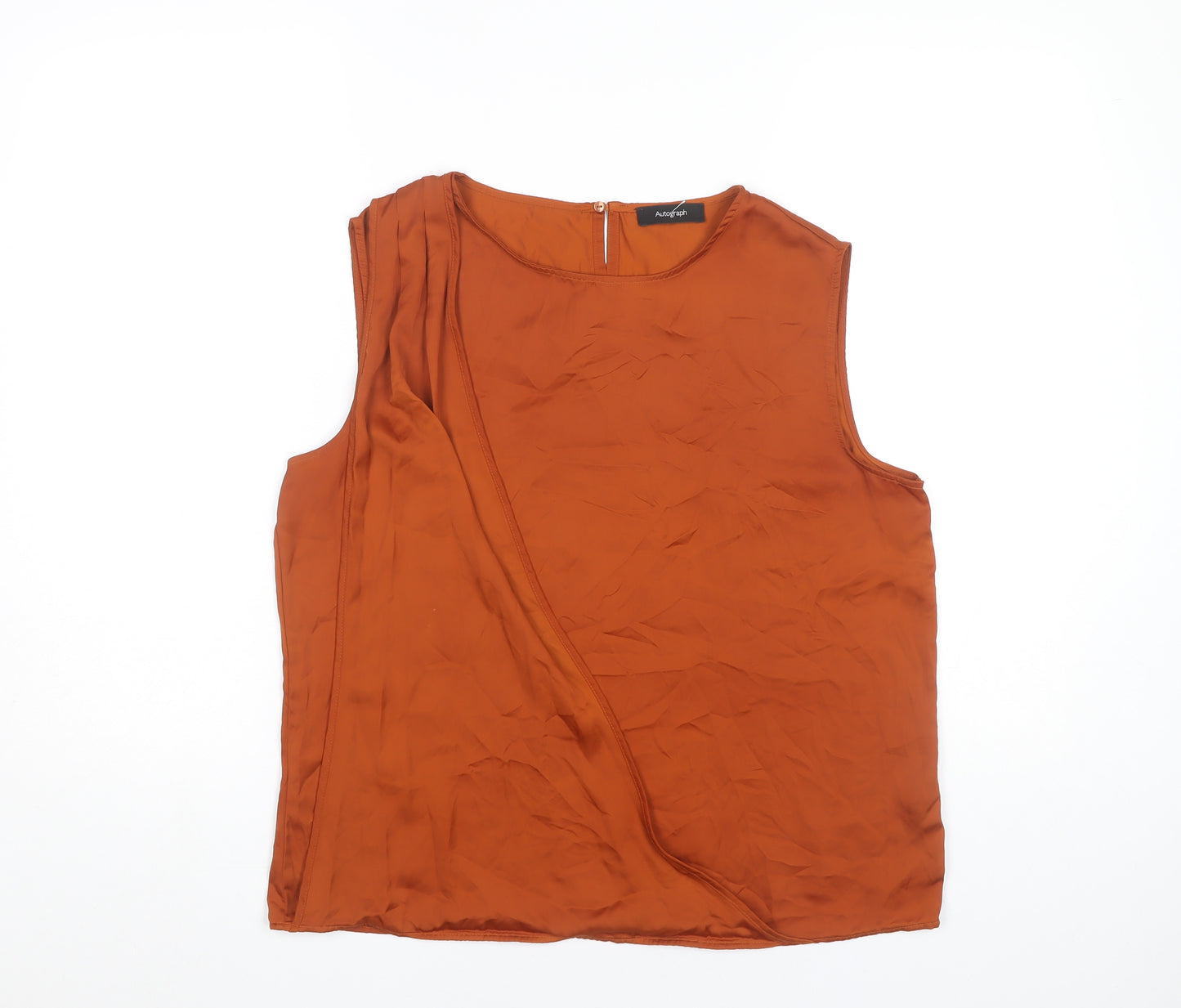 Marks and Spencer Women’s Orange Size 14 Wrap Sleeveless Blouse
