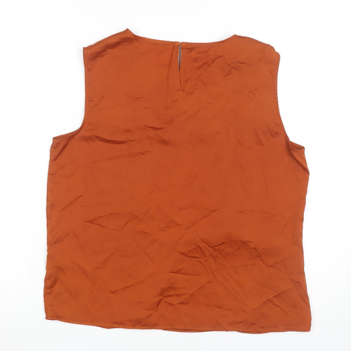 Marks and Spencer Women’s Orange Size 14 Wrap Sleeveless Blouse