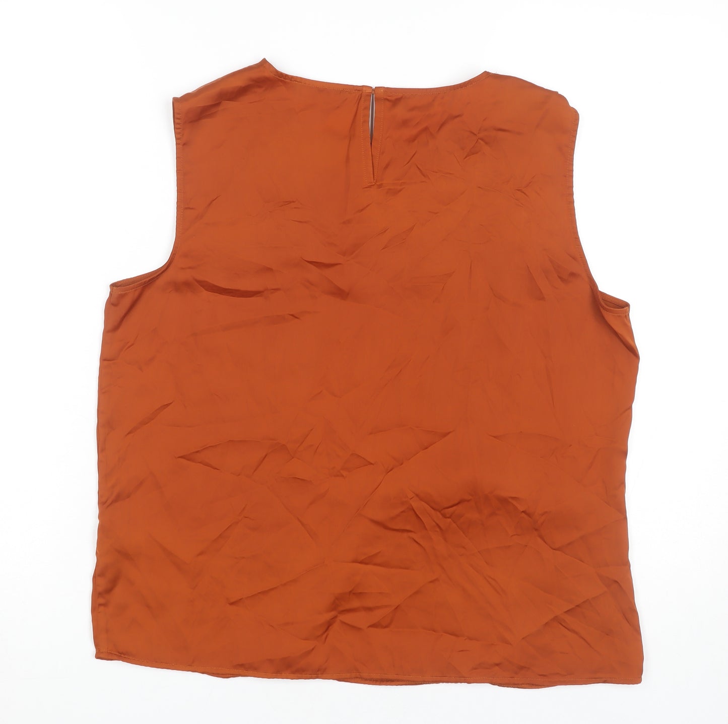 Marks and Spencer Women’s Orange Size 14 Wrap Sleeveless Blouse