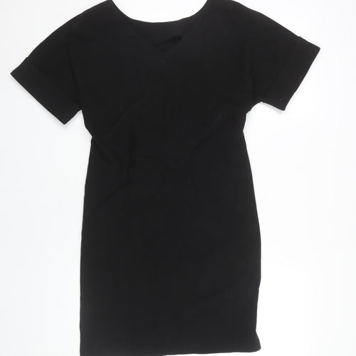 Finery Women's Black Size 6 Sheath Knee Length Belted Dress