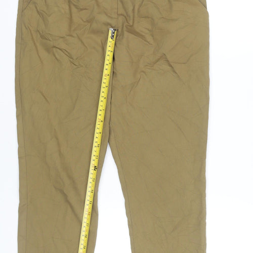 Topshop Women’s Brown Size 10 Tapered Pleated Trousers