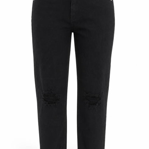 I Saw It First Women’s Black Size 12 Straight Distressed Jeans