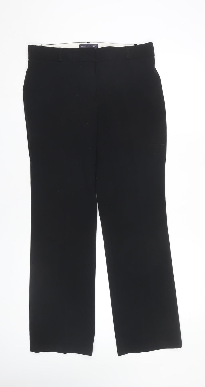 Marks and Spencer Women’s Black Size 12 Straight Leg Dress Pants